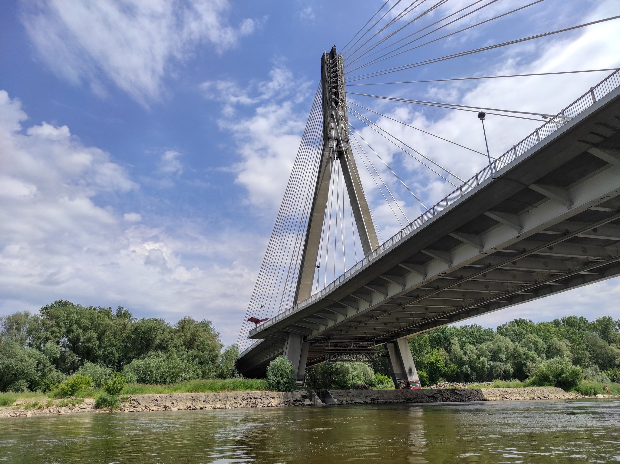 ponte sul fiume Vistola a Varsavia