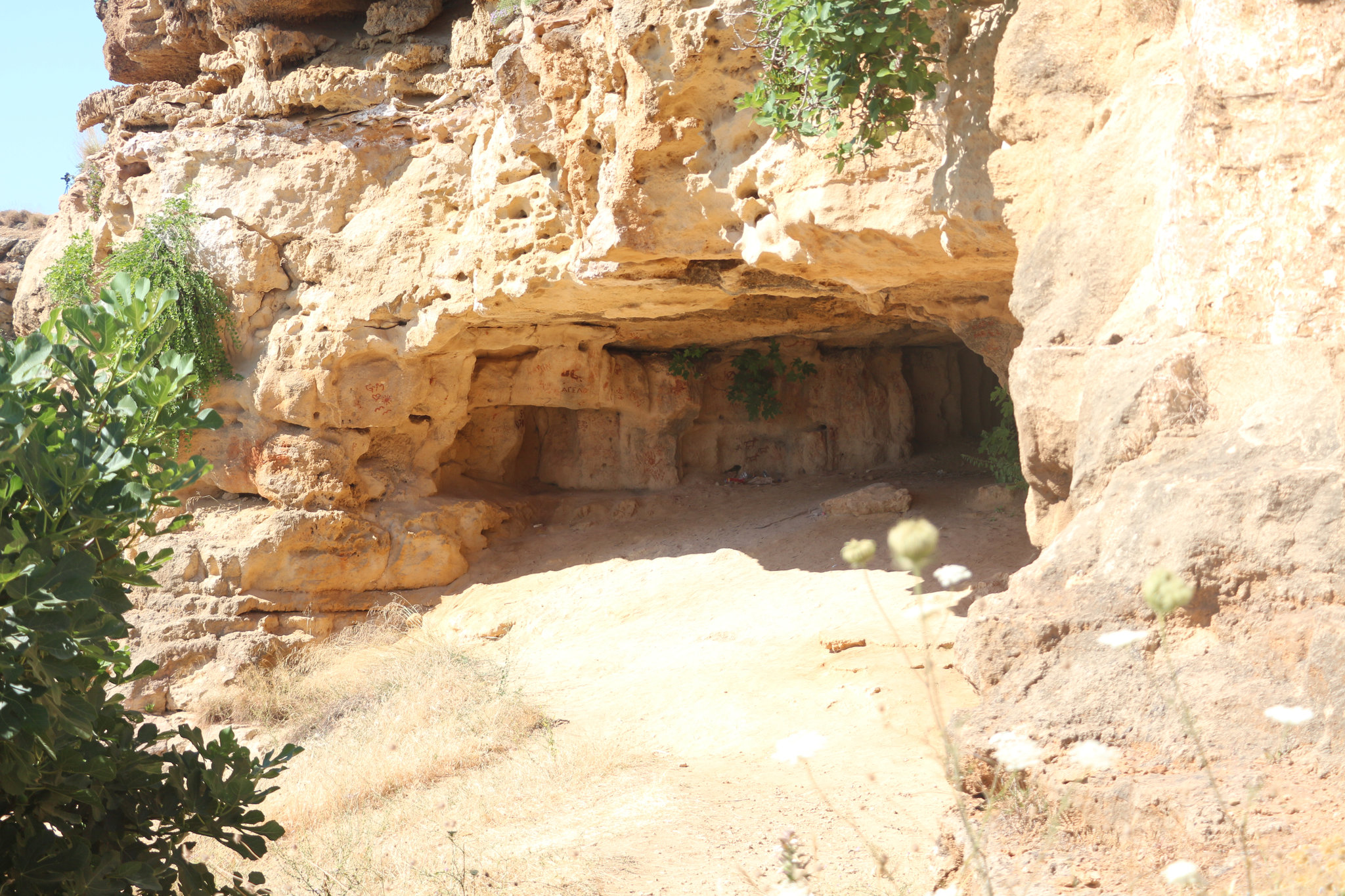 Cave at Chania beach
