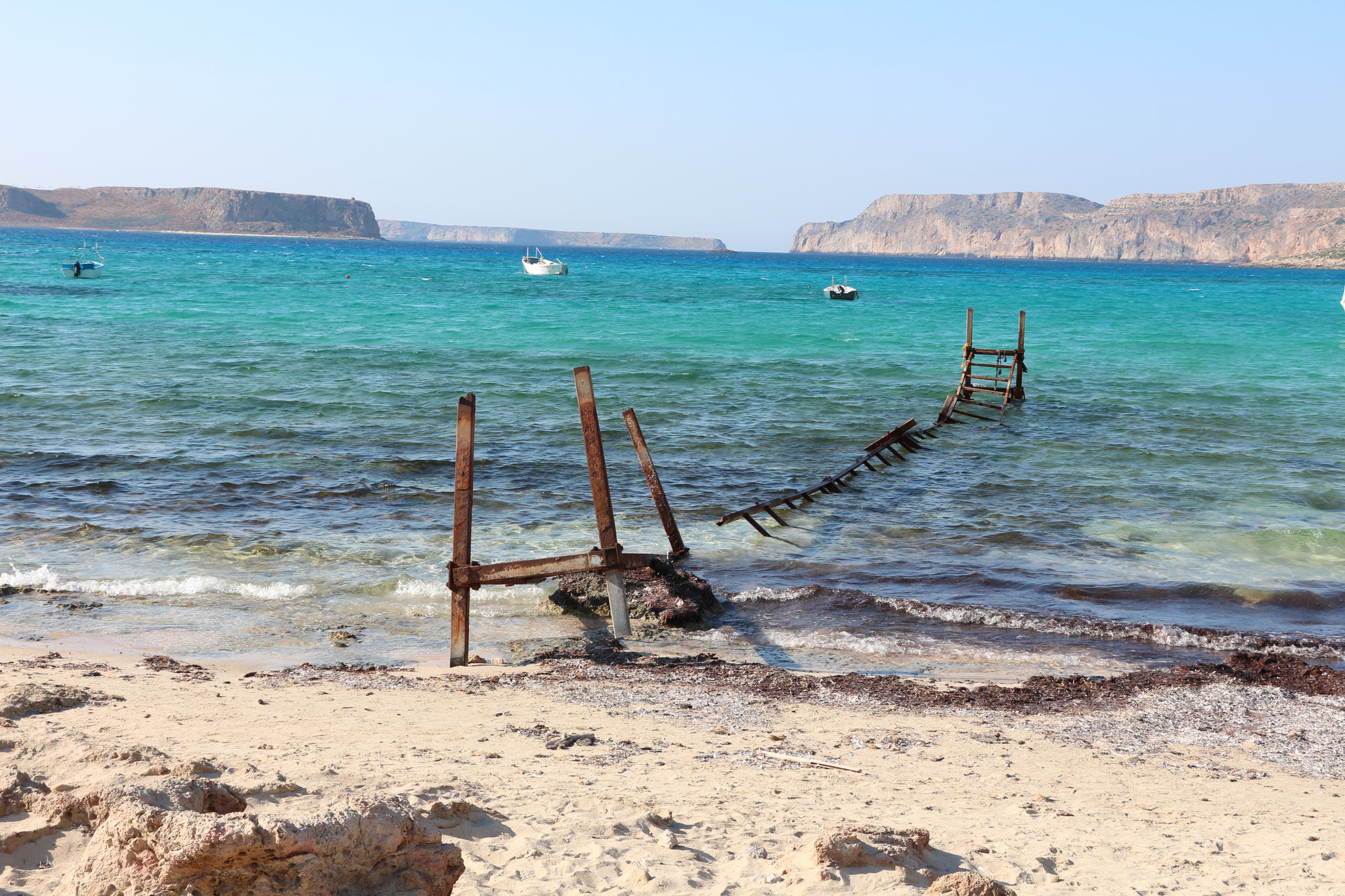 Balos beach - ruined mole