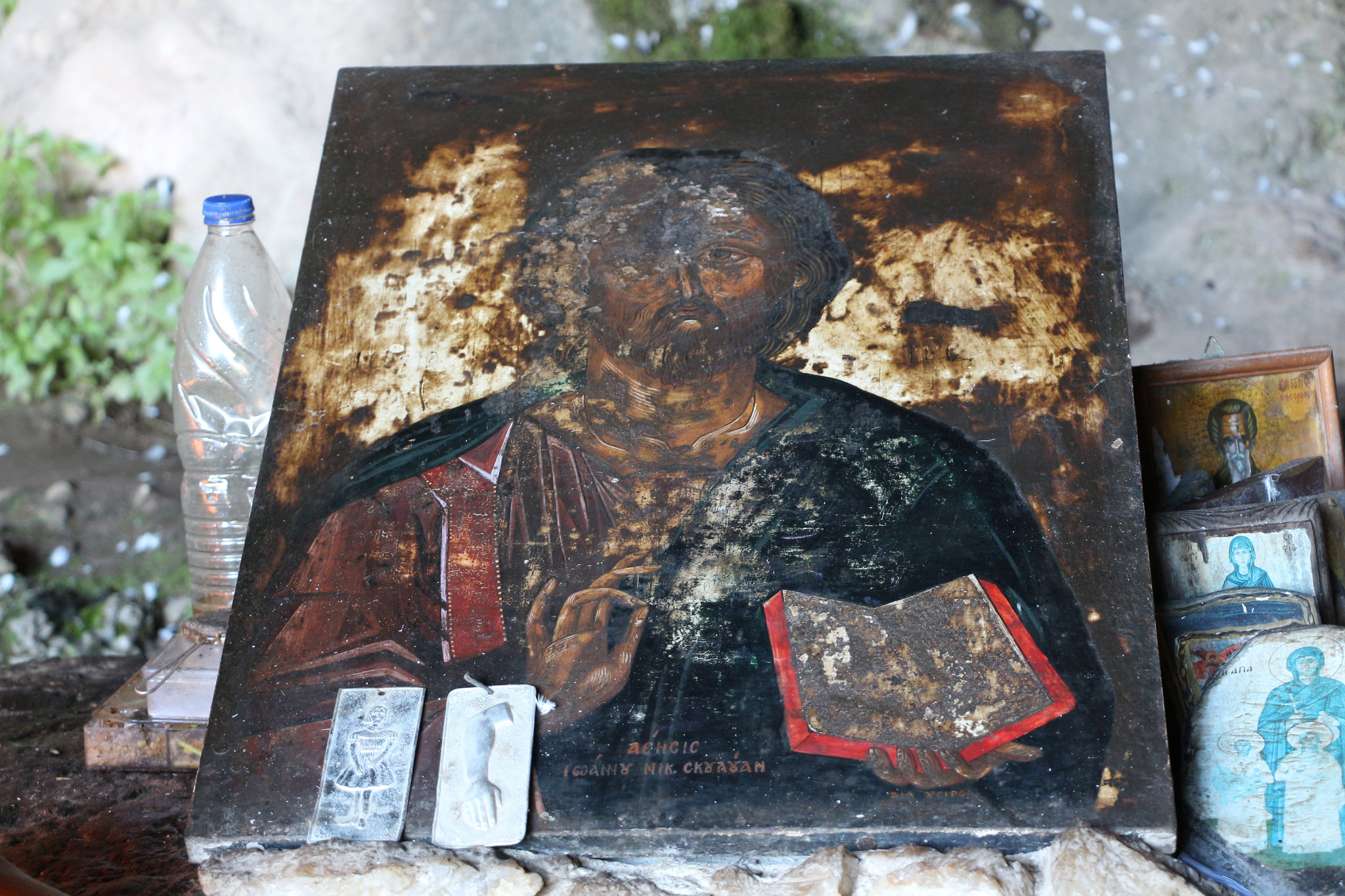 Icon in the Hagia Sophia cave church in Crete