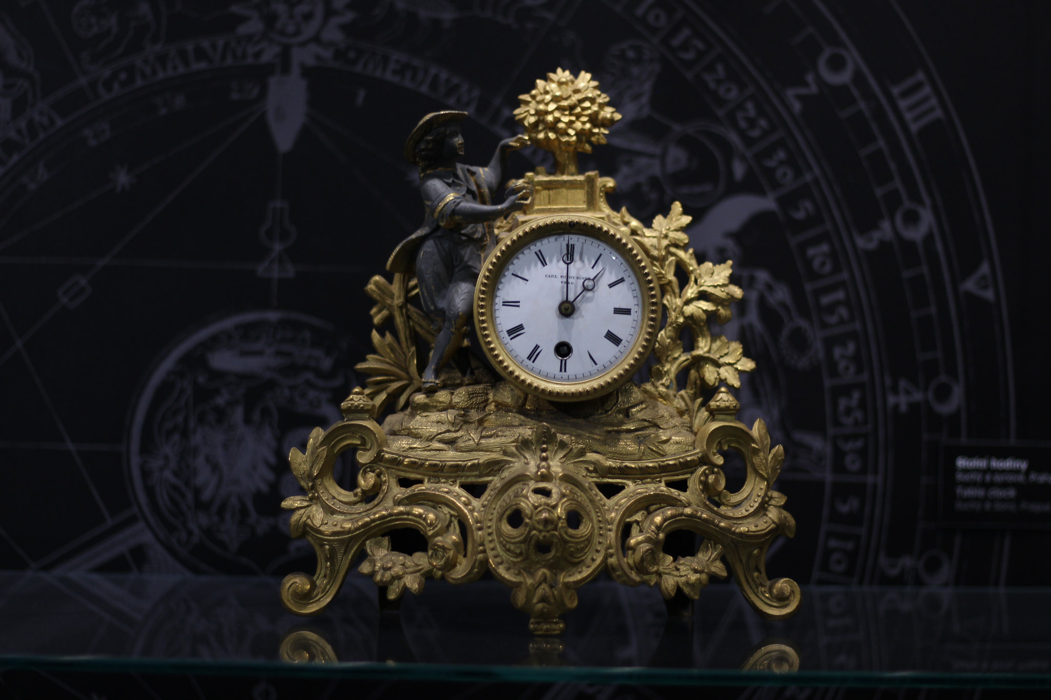 Table clock in the National Technical Museum in Prague